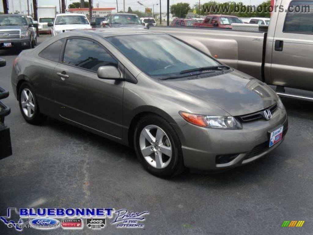 2006 Civic EX Coupe - Galaxy Gray Metallic / Gray photo #5