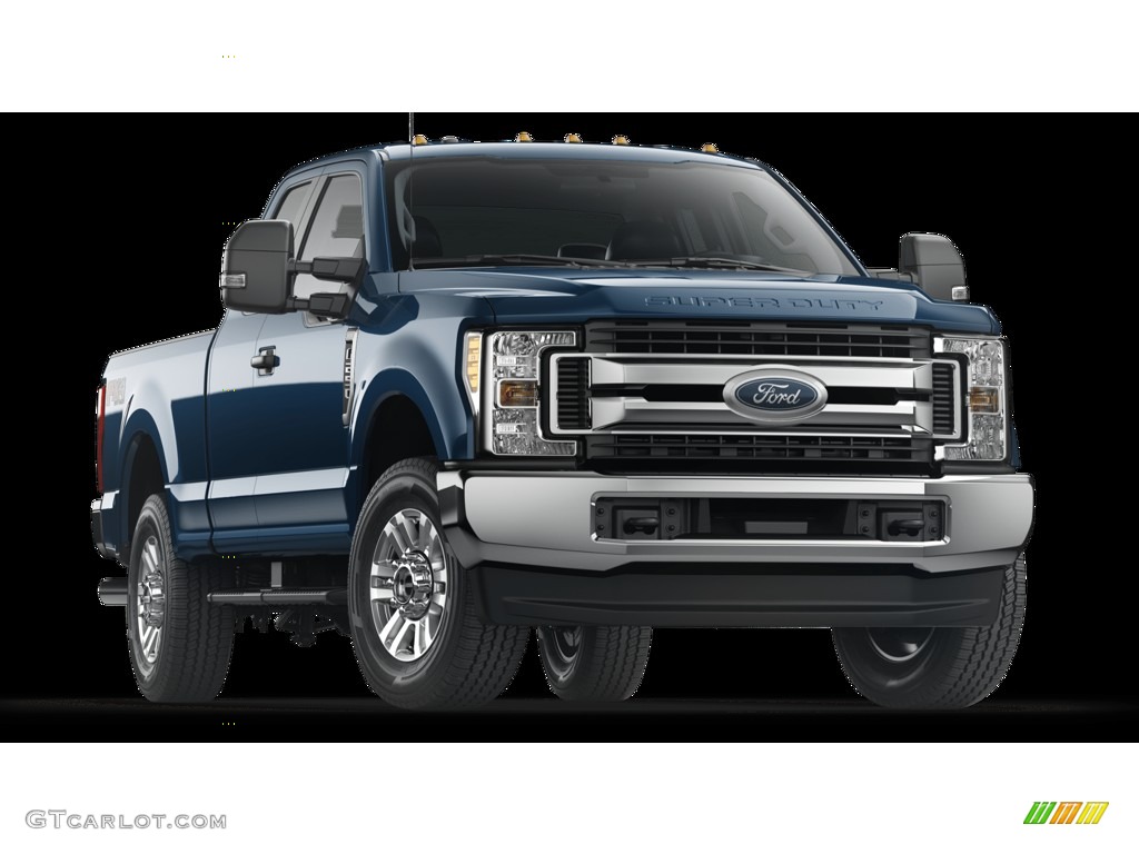 2019 F250 Super Duty XL SuperCab 4x4 - Blue Jeans / Earth Gray photo #4