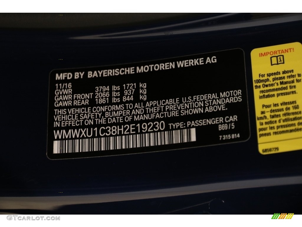 2017 Hardtop Cooper 4 Door - Deep Blue Metallic / Carbon Black photo #21