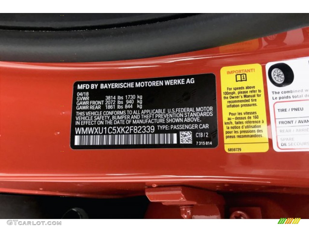 2019 Hardtop Color Code C1B for Solaris Orange Photo #135661254