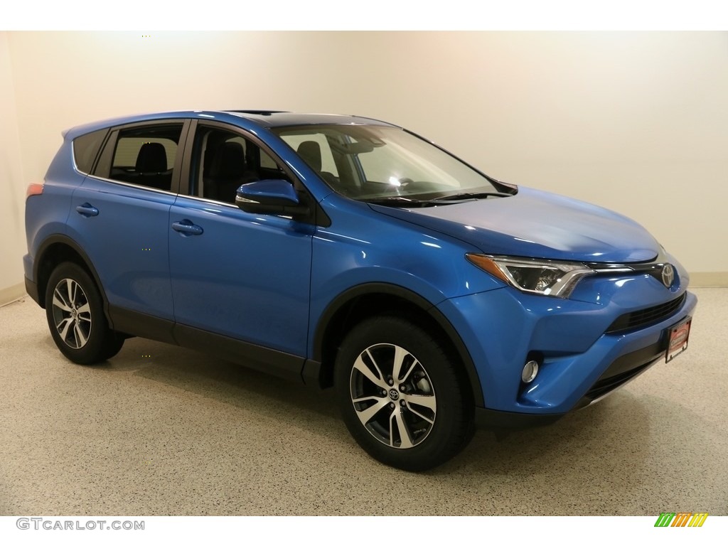 2018 RAV4 XLE AWD - Electric Storm Blue / Black photo #1