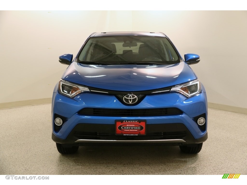 2018 RAV4 XLE AWD - Electric Storm Blue / Black photo #2
