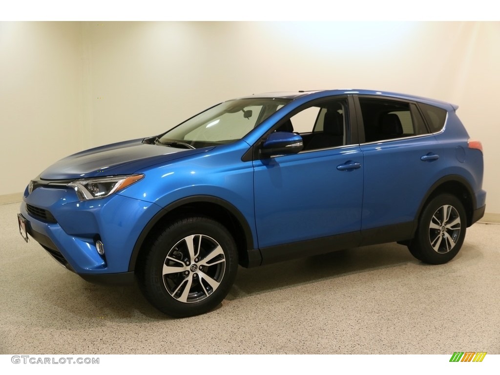 2018 RAV4 XLE AWD - Electric Storm Blue / Black photo #3