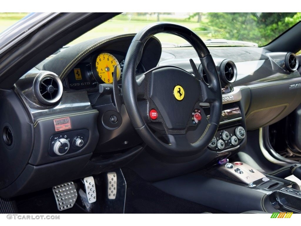 2008 Ferrari 599 GTB Fiorano F1 Black Steering Wheel Photo #135672030
