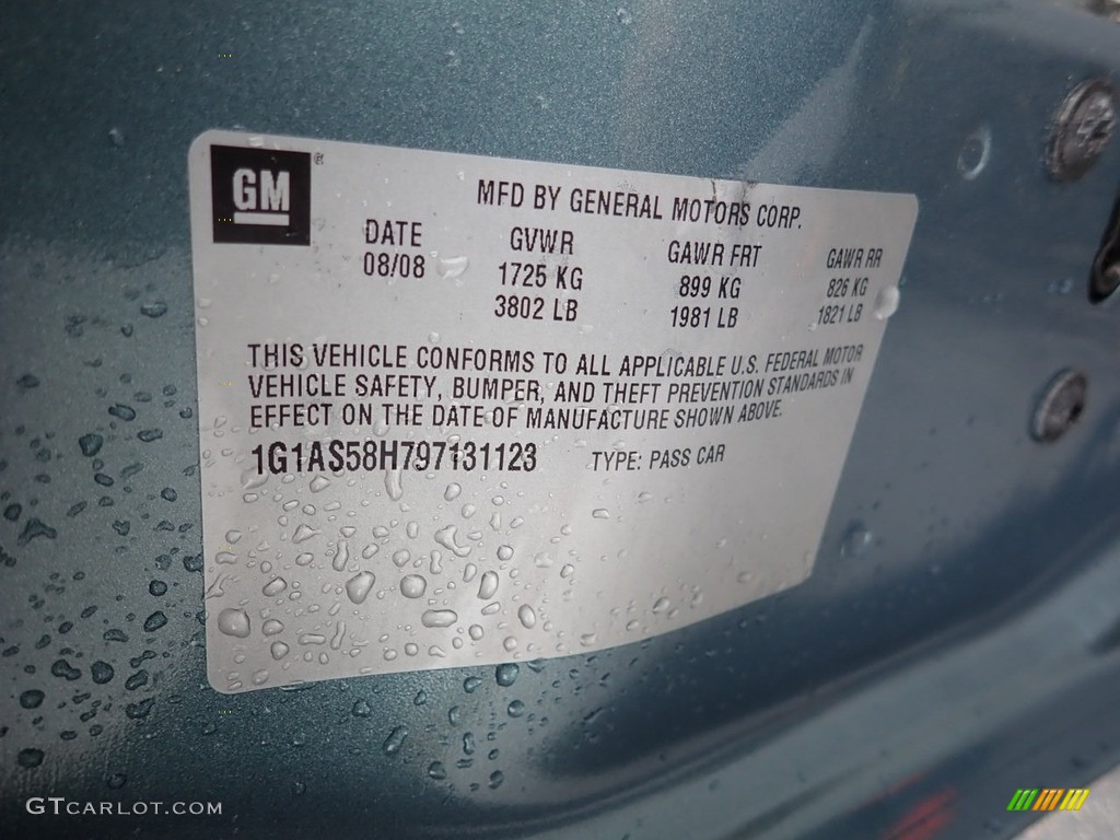 2009 Cobalt LS Sedan - Silver Moss Metallic / Gray photo #29