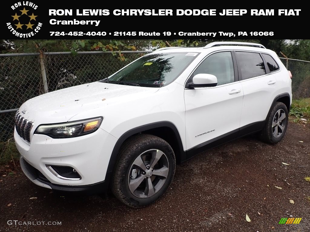 2020 Cherokee Limited 4x4 - Bright White / Ski Gray/Black photo #1