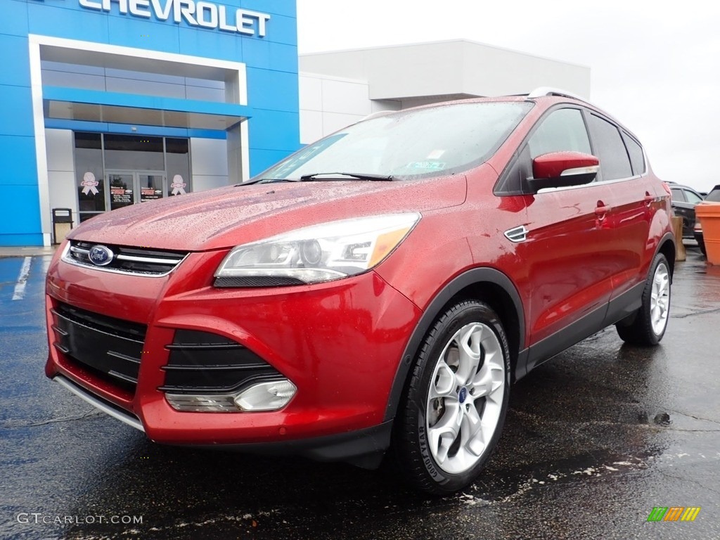 2014 Escape Titanium 2.0L EcoBoost 4WD - Sunset / Charcoal Black photo #2