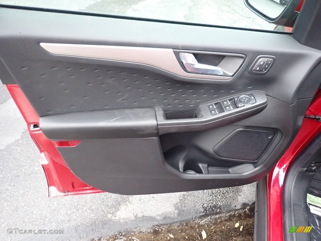2020 Ford Escape SEL 4WD Ebony Black Door Panel Photo #135673524