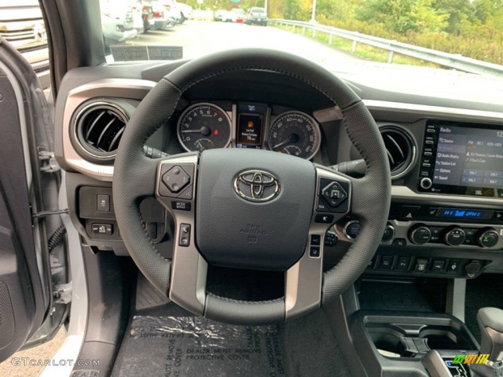 2020 Toyota Tacoma Limited Double Cab 4x4 Black Steering Wheel Photo #135673872
