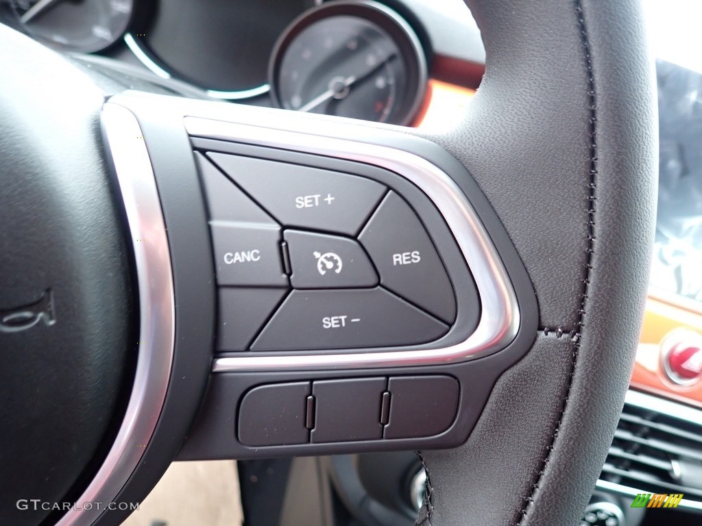 2019 Fiat 500X Pop AWD Black Steering Wheel Photo #135674289