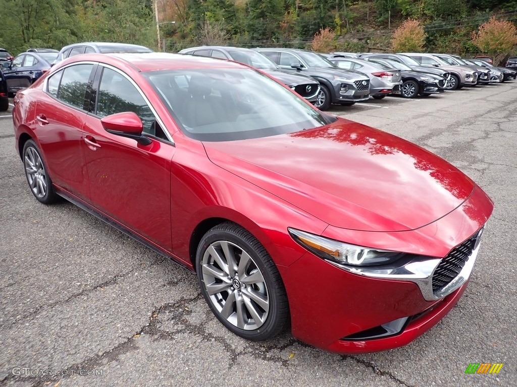 2020 MAZDA3 Premium Sedan AWD - Soul Red Crystal Metallic / Black photo #3