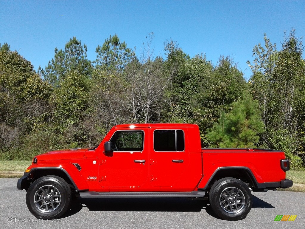 Firecracker Red 2020 Jeep Gladiator Overland 4x4 Exterior Photo #135679368