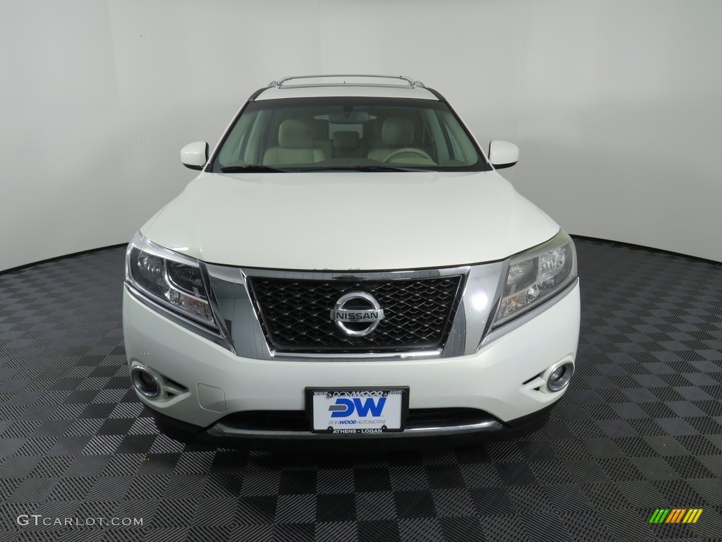 2013 Pathfinder SL 4x4 - Moonlight White / Almond photo #7