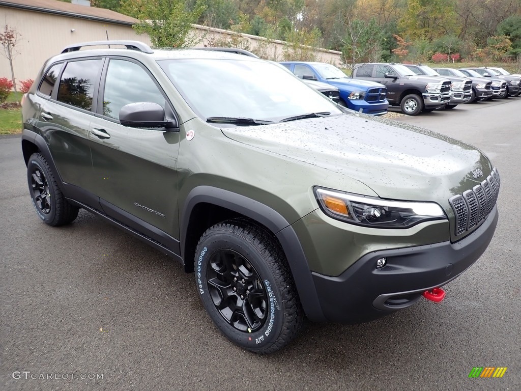 Olive Green Pearl 2020 Jeep Cherokee Trailhawk 4x4 Exterior Photo #135679578