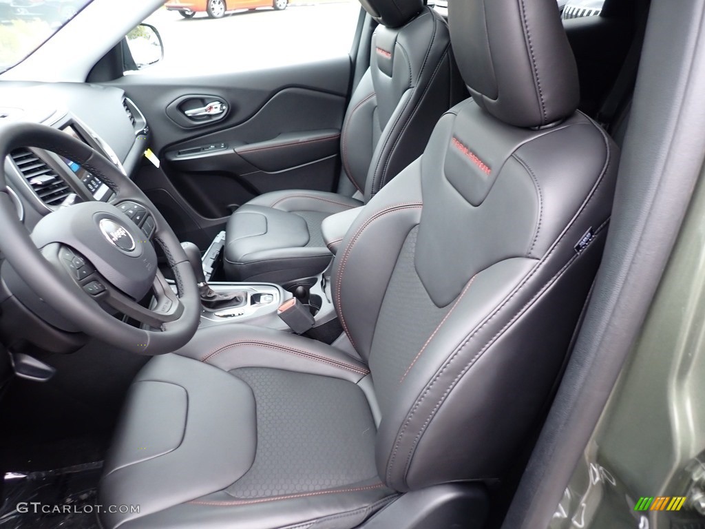 Black Interior 2020 Jeep Cherokee Trailhawk 4x4 Photo #135679803