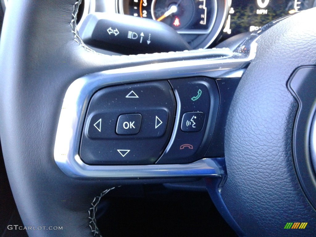 2020 Jeep Gladiator Overland 4x4 Black Steering Wheel Photo #135679845