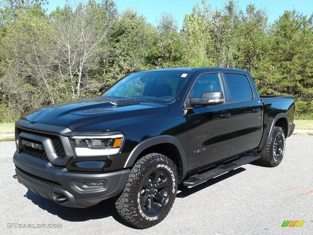 2020 1500 Rebel Crew Cab 4x4 - Diamond Black Crystal Pearl / Black photo #2