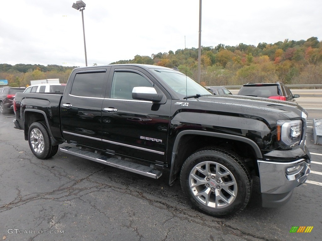 Onyx Black 2018 GMC Sierra 1500 SLT Crew Cab 4WD Exterior Photo #135684723