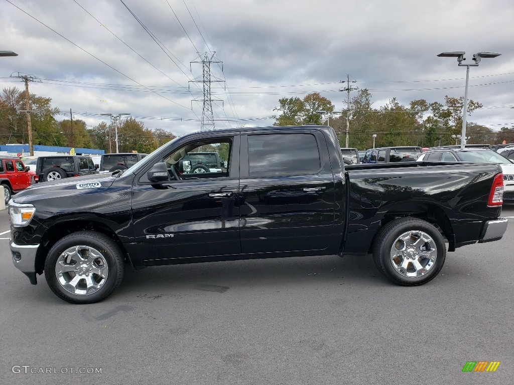 2020 1500 Big Horn Crew Cab 4x4 - Diamond Black Crystal Pearl / Black/Diesel Gray photo #3