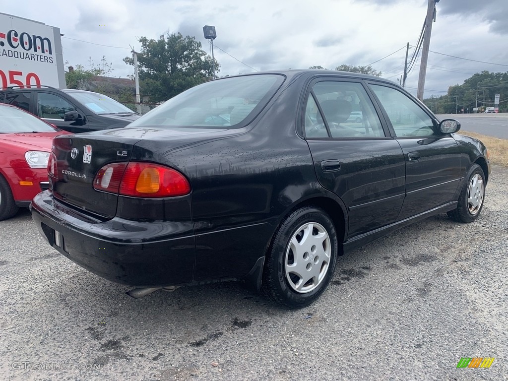 1999 Corolla LE - Satin Black Metallic / Pebble Beige photo #3