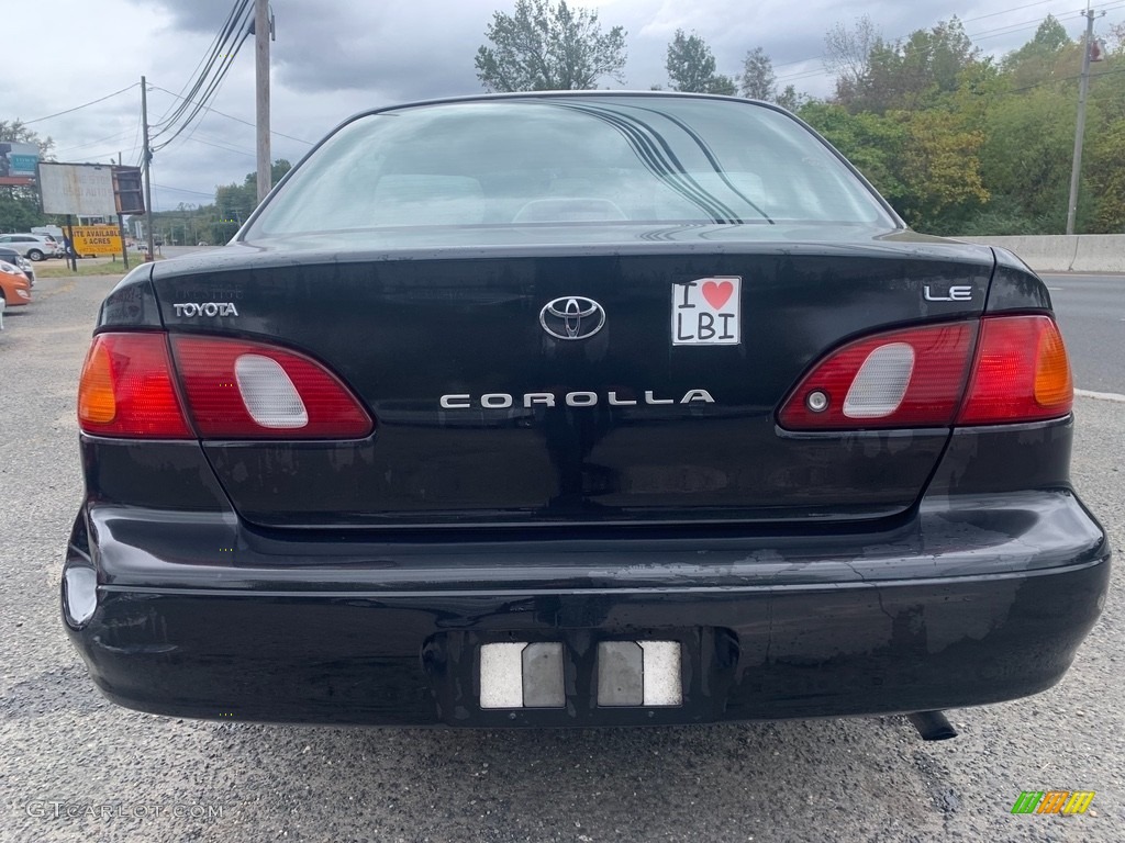 1999 Corolla LE - Satin Black Metallic / Pebble Beige photo #4