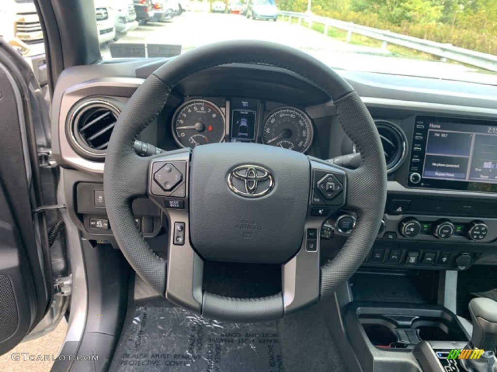 2020 Toyota Tacoma TRD Sport Double Cab 4x4 TRD Cement/Black Steering Wheel Photo #135689301
