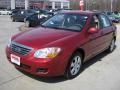 2008 Spicy Red Kia Spectra EX Sedan  photo #1