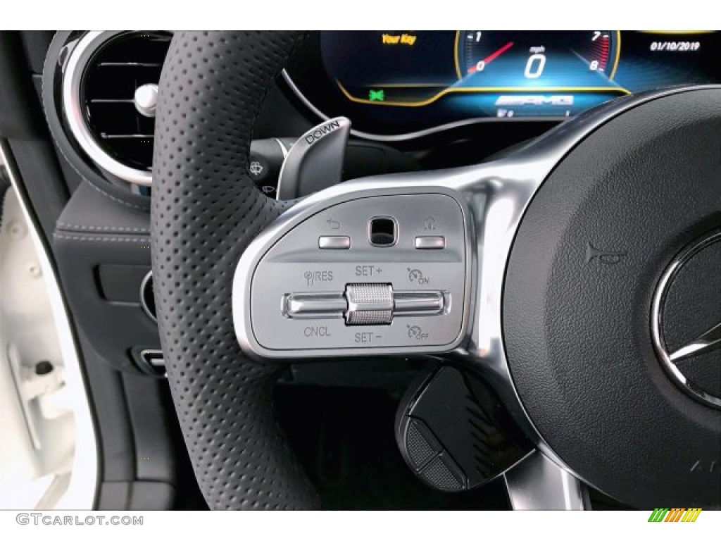 2020 Mercedes-Benz AMG GT Coupe Black Steering Wheel Photo #135697854