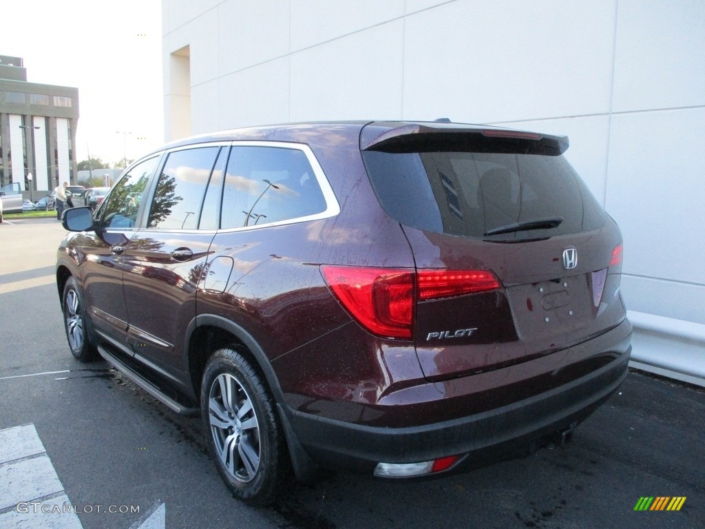 2016 Pilot EX-L AWD - Dark Cherry Pearl / Beige photo #3