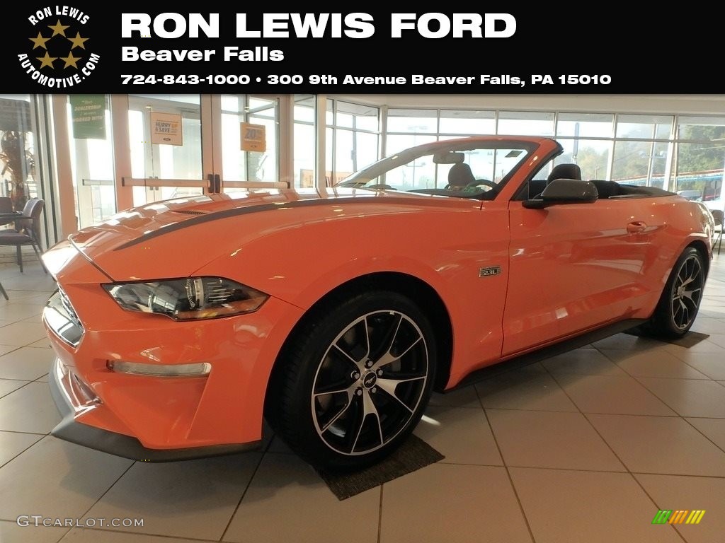 2020 Mustang EcoBoost High Performance Package Convertible - Twister Orange / Ebony photo #1