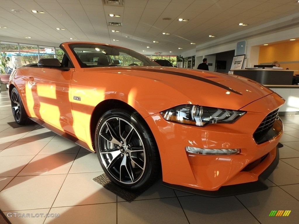 Twister Orange 2020 Ford Mustang EcoBoost High Performance Package Convertible Exterior Photo #135700209