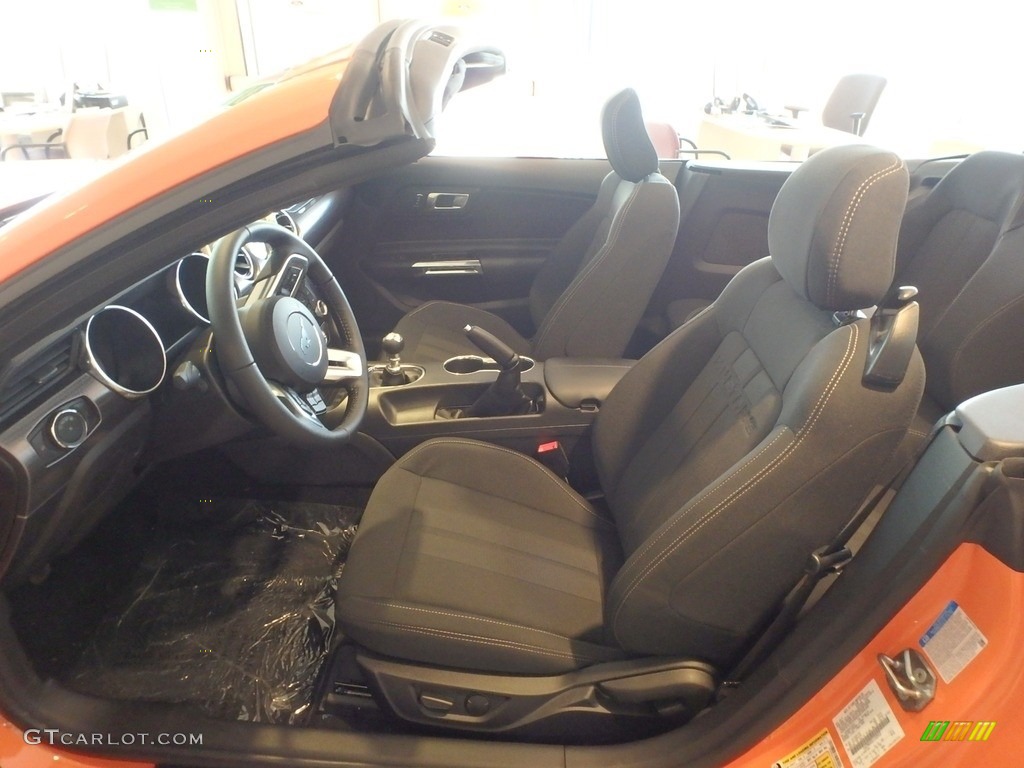 Ebony Interior 2020 Ford Mustang EcoBoost High Performance Package Convertible Photo #135700341