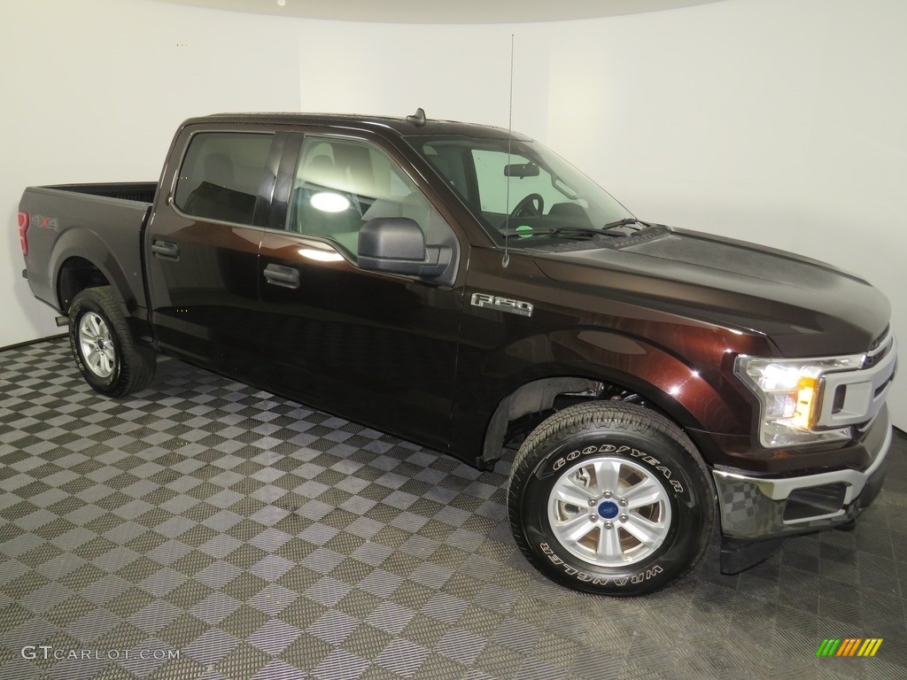2019 F150 XLT SuperCrew 4x4 - Magma Red / Earth Gray photo #2