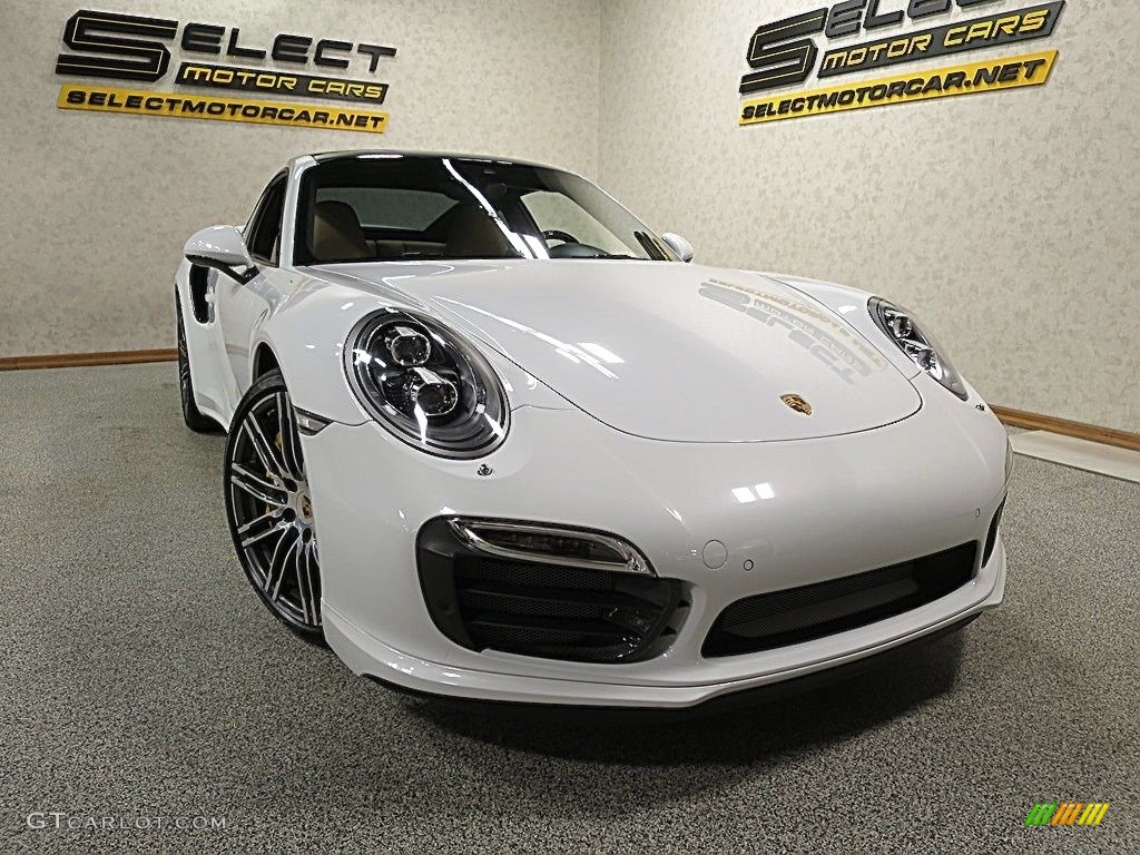 2015 911 Turbo S Coupe - White / Black/Luxor Beige photo #10