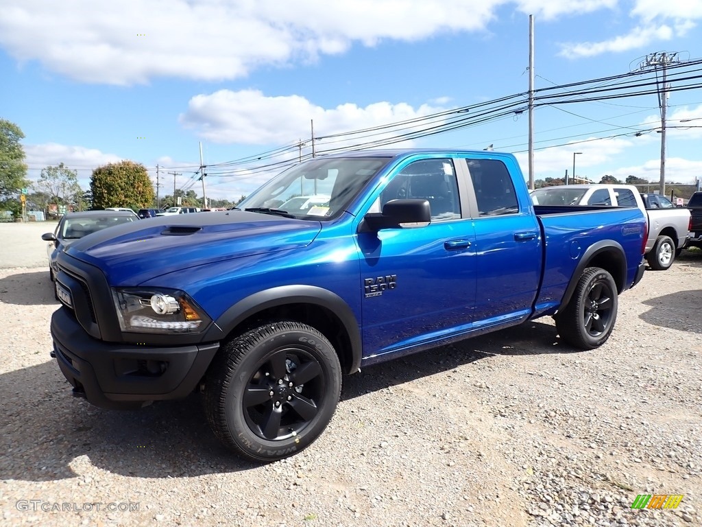 2019 1500 Classic Warlock Quad Cab 4x4 - Blue Streak Pearl / Black/Diesel Gray photo #1