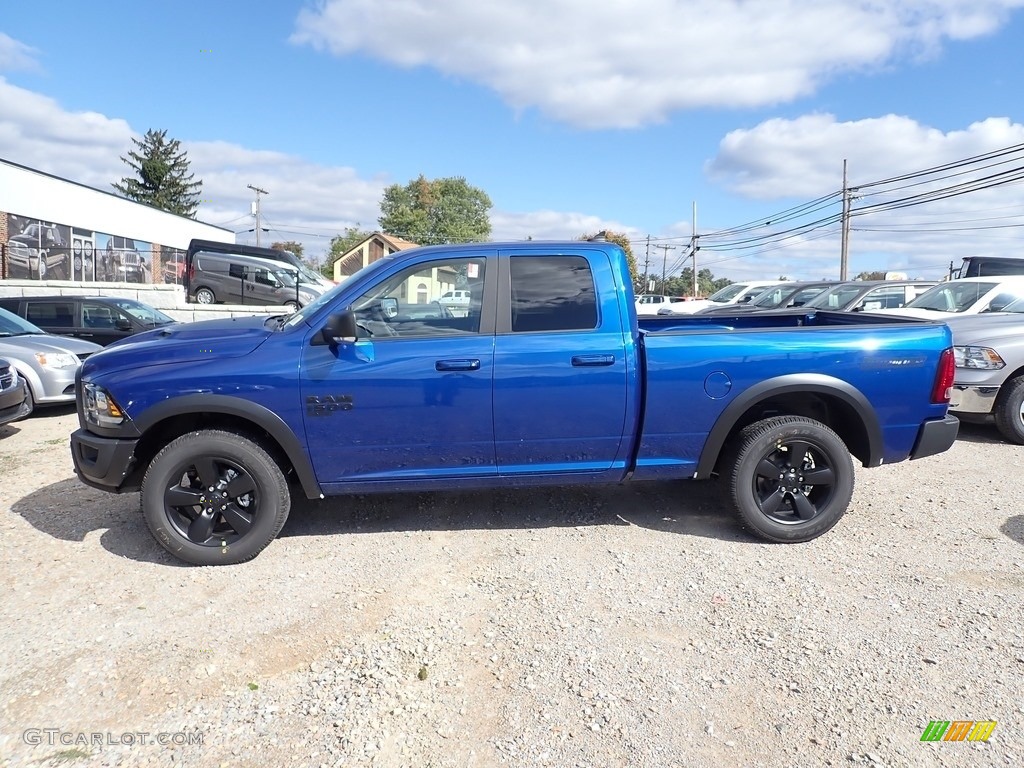 2019 1500 Classic Warlock Quad Cab 4x4 - Blue Streak Pearl / Black/Diesel Gray photo #2