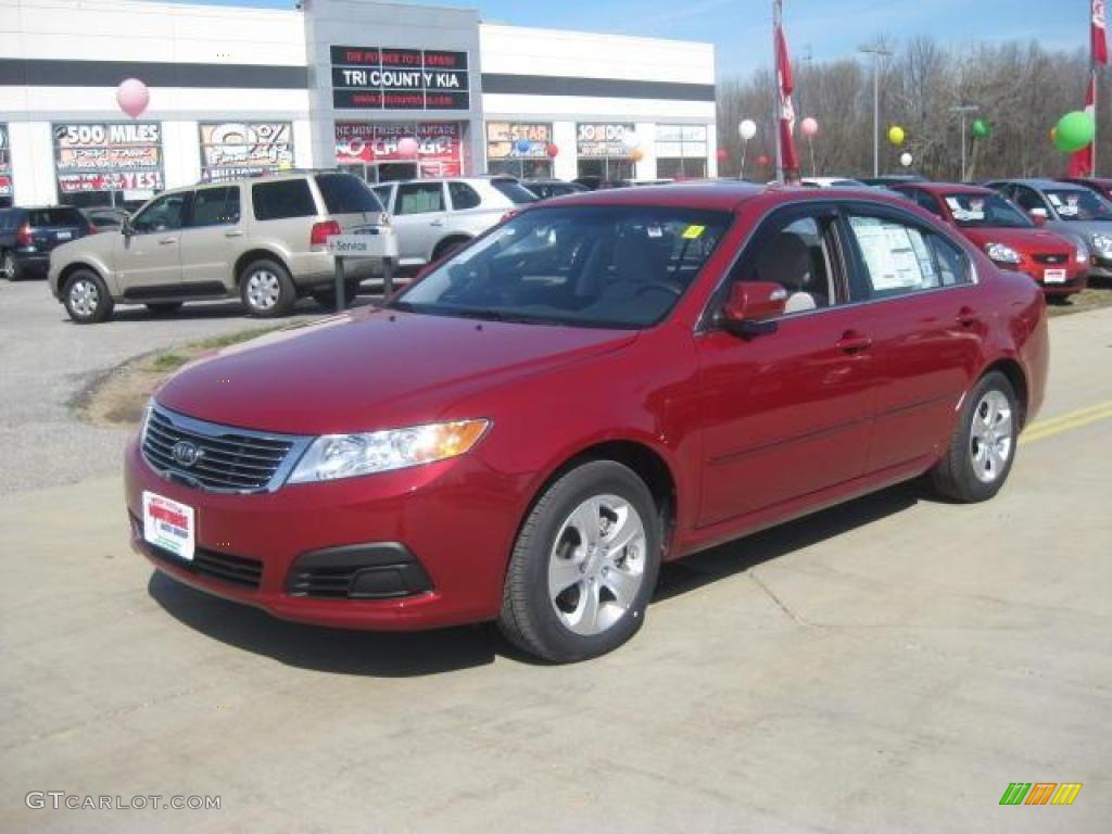 2009 Optima EX - Ruby Red / Gray photo #1