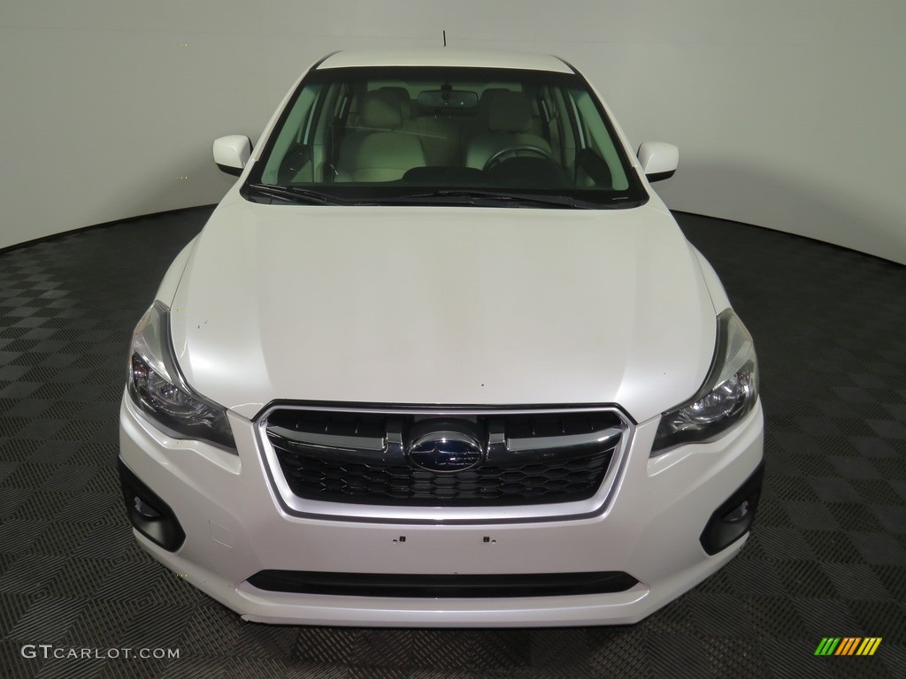 2013 Impreza 2.0i Premium 4 Door - Satin White Pearl / Ivory photo #5