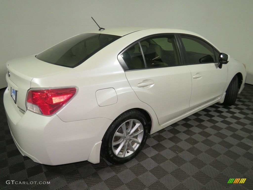 2013 Impreza 2.0i Premium 4 Door - Satin White Pearl / Ivory photo #15