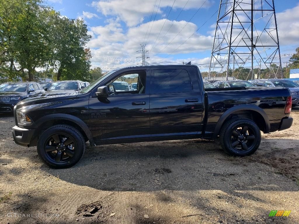 2019 1500 Classic Warlock Crew Cab 4x4 - Diamond Black Crystal Pearl / Black/Diesel Gray photo #3