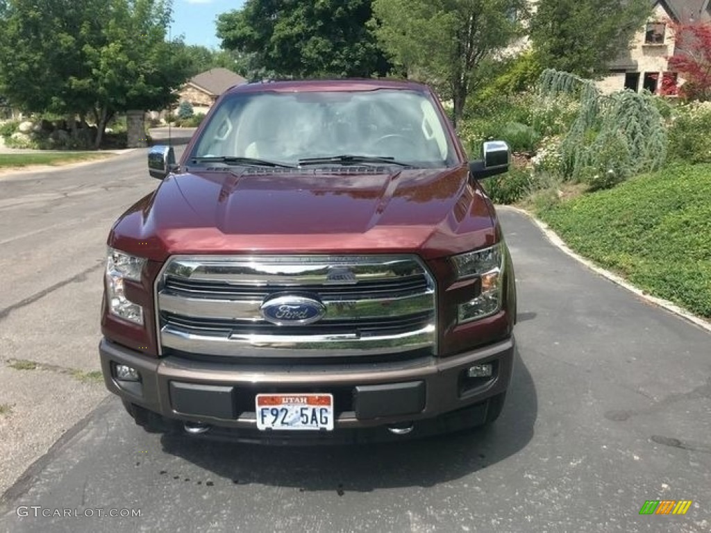 2017 F150 Lariat SuperCrew 4X4 - Ruby Red / Light Camel photo #4