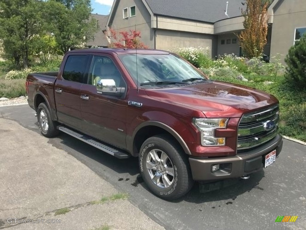 2017 F150 Lariat SuperCrew 4X4 - Ruby Red / Light Camel photo #5