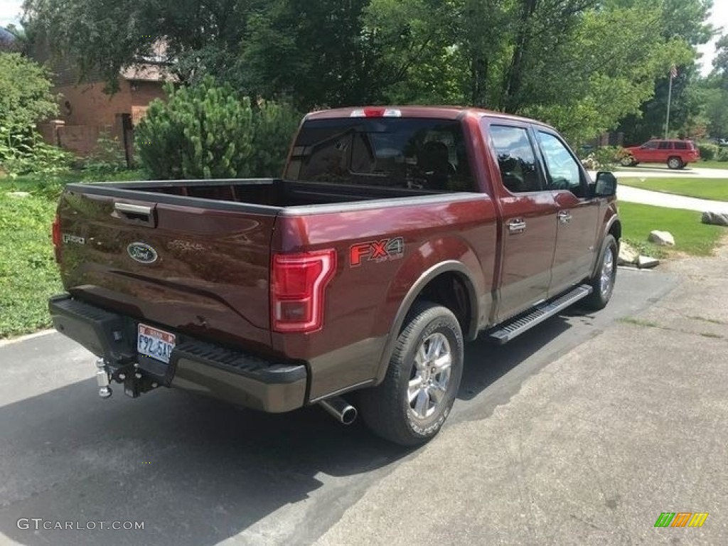 2017 F150 Lariat SuperCrew 4X4 - Ruby Red / Light Camel photo #6