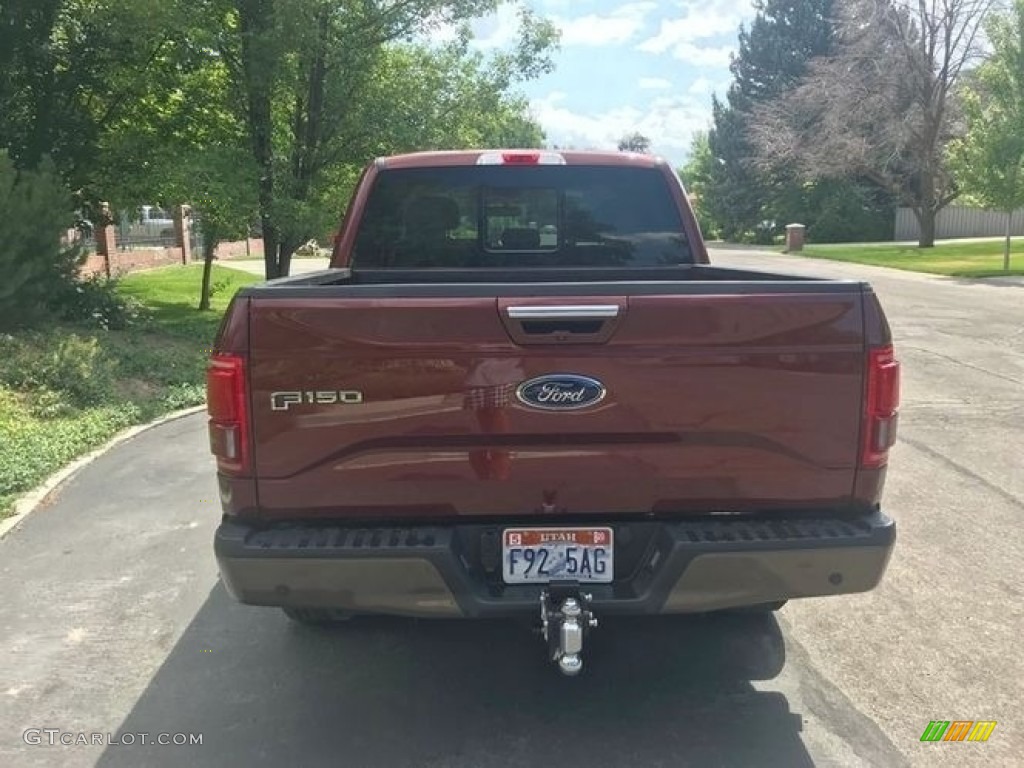 2017 F150 Lariat SuperCrew 4X4 - Ruby Red / Light Camel photo #8