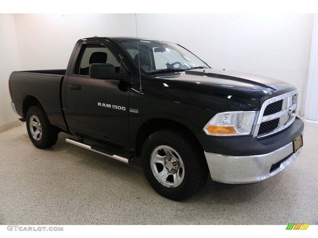 2012 Ram 1500 Express Regular Cab 4x4 - Black / Dark Slate Gray/Medium Graystone photo #1