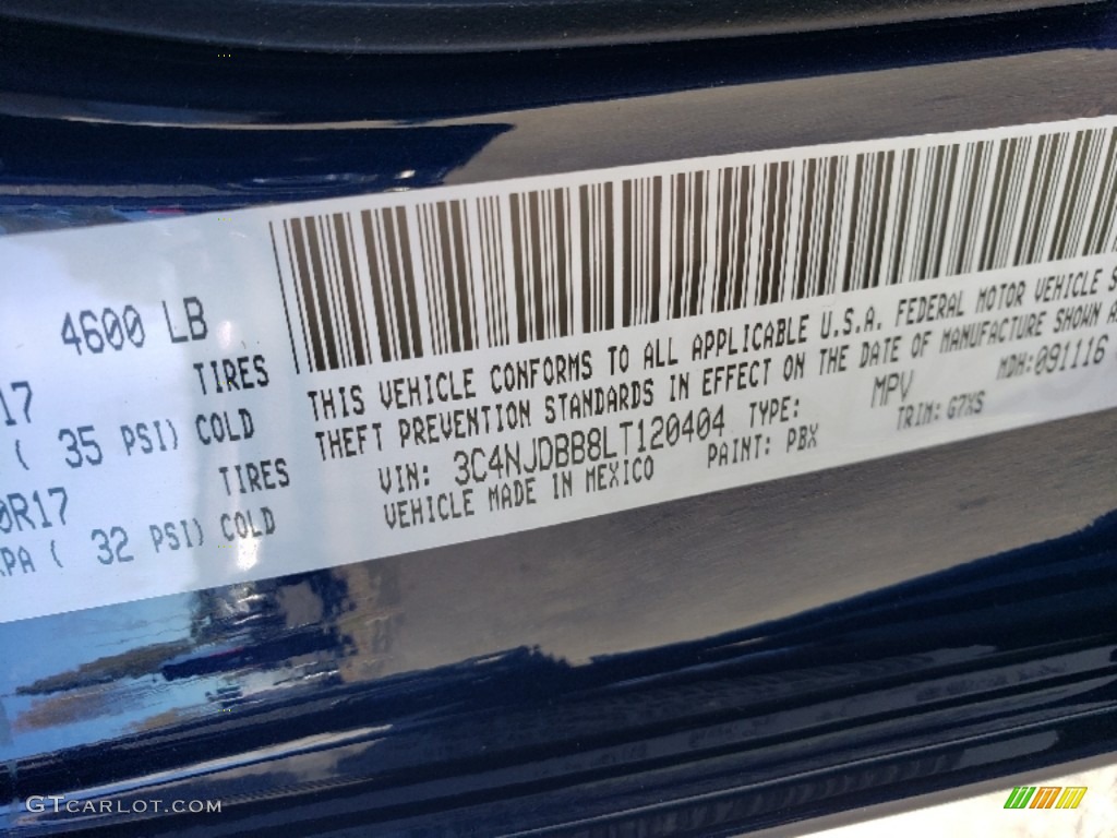 2020 Compass Latitude 4x4 - Jazz Blue Pearl / Ski Gray/Black photo #9