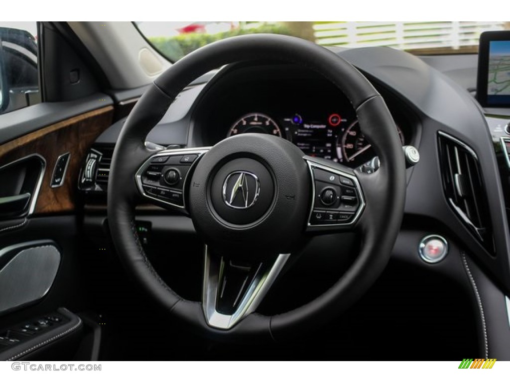 2020 Acura RDX Advance AWD Ebony Steering Wheel Photo #135718492