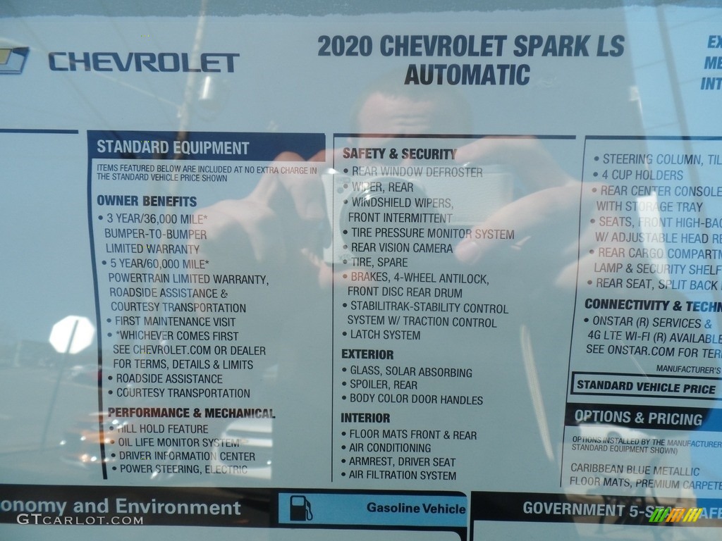 2020 Chevrolet Spark LS Window Sticker Photo #135726211