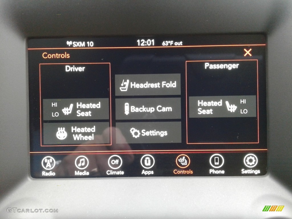 2020 Dodge Durango GT AWD Controls Photo #135727164
