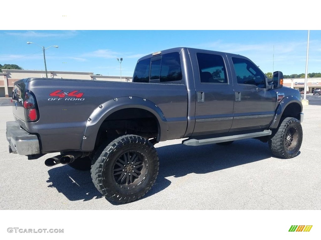 2008 F350 Super Duty XLT Crew Cab 4x4 - Dark Shadow Grey Metallic / Camel photo #3